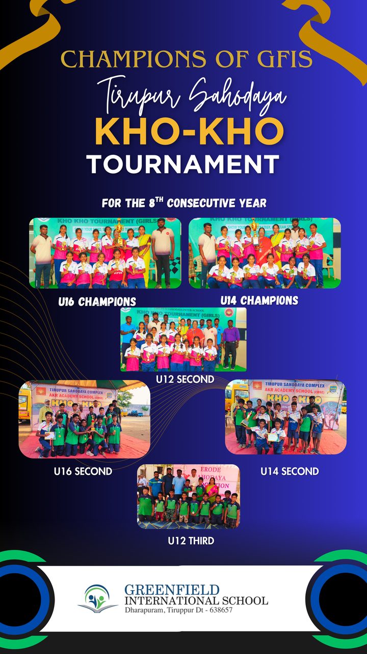 Tirupur Sahodaya Kho-Kho champions